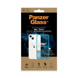 PanzerGlass ClearCase antibakterinis dėklas su karinio lygio sertifikatu iPhone 13 / 14 / 15 - skaidrus mėlynas