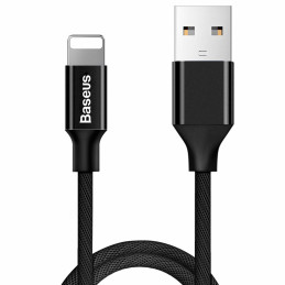 Baseus Yiven audinio pintas USB kabelis / Lightning 1,2M juodas (CALYW-01)
