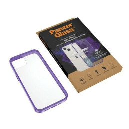 PanzerGlass ClearCase antibakterinis dėklas su karinio lygio sertifikatu iPhone 13 / 14 / 15 - skaidrus violetinis
