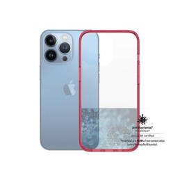 PanzerGlass ClearCase antibakterinis karinio lygio sertifikuotas dėklas iPhone 13 Pro - skaidrus rožinis