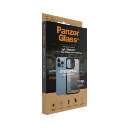 PanzerGlass ClearCase antibakterinis karinio lygio sertifikuotas dėklas iPhone 13 Pro - skaidrus ir juodas