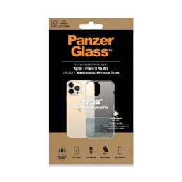 PanzerGlass ClearCase antibakterinis karinio lygio sertifikuotas dėklas, skirtas iPhone 13 Pro Max - skaidrus