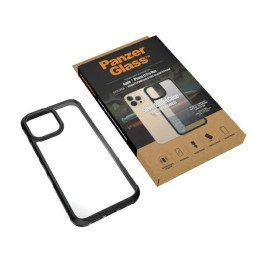 PanzerGlass ClearCase antibakterinis karinio lygio sertifikuotas dėklas iPhone 13 Pro Max - skaidrus ir juodas