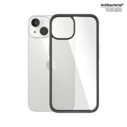 PanzerGlass ClearCase antibakterinis dėklas iPhone 14/ 15/ 13 - skaidrus ir juodas