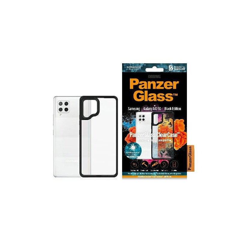 PanzerGlass ClearCase dėklas, skirtas Samsung Galaxy A42 5G - skaidrus ir juodas