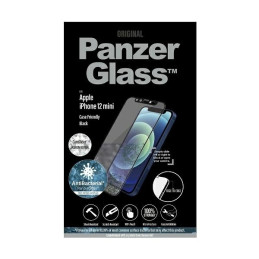 PanzerGlass E2E mikrolūžių antibakterinis stiklas su fotoaparato dangteliu su Swarovski kristalu, skirtas iPhone 12 Mini...