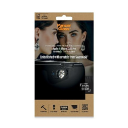 PanzerGlass E2E mikrolūžių antibakterinis stiklas su Swarovsky Crystal kameros dangteliu, skirtas iPhone 13/ 13 Pro – su...