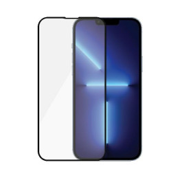 PanzerGlass E2E Microfracture antibakterinis stiklas skirtas iPhone 13 Pro Max - su juodu rėmeliu