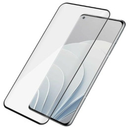 PanzerGlass E2E Microfracture antibakterinis stiklas ant OnePlus 9 Pro / 10 Pro / 11 - su juodu rėmeliu