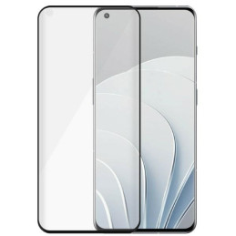 PanzerGlass E2E Microfracture antibakterinis stiklas ant OnePlus 9 Pro / 10 Pro / 11 - su juodu rėmeliu