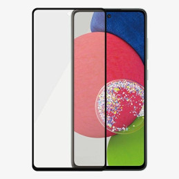 PanzerGlass E2E Microfracture antibakterinis stiklas, skirtas Samsung Galaxy A52 / A52 5G / A53 5G - su juodu rėmeliu