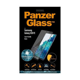 PanzerGlass E2E Microfracture antibakterinis stiklas, skirtas Samsung Galaxy S20 FE - su juodu rėmeliu