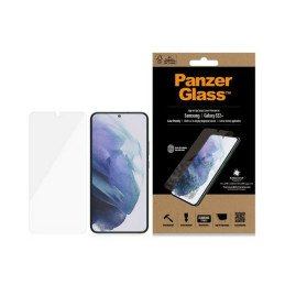 PanzerGlass E2E Microfracture antibakterinis stiklas, skirtas Samsung Galaxy S22+ - su juodu rėmeliu