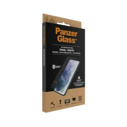 PanzerGlass E2E Microfracture antibakterinis stiklas, skirtas Samsung Galaxy S22+ - su juodu rėmeliu