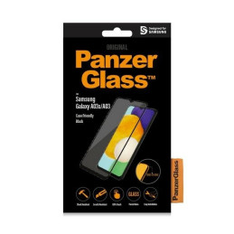 PanzerGlass E2E Įprastas grūdintas stiklas, skirtas Samsung Galaxy A03 - su juodu rėmeliu