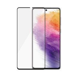 PanzerGlass E2E Įprastas grūdintas stiklas, skirtas Samsung Galaxy A73 - su juodu rėmeliu
