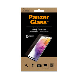 PanzerGlass E2E Įprastas grūdintas stiklas, skirtas Samsung Galaxy A73 - su juodu rėmeliu