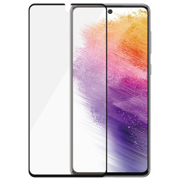 PanzerGlass E2E Įprastas grūdintas stiklas, skirtas Samsung Galaxy A73 - su juodu rėmeliu