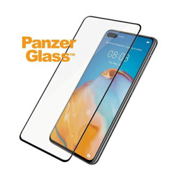 PanzerGlass E2E Super+ grūdintas stiklas, skirtas Huawei P40 - su juodu rėmeliu
