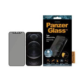 PanzerGlass E2E Super+ Microfracture antibakterinis privatumas grūdintas stiklas, skirtas iPhone 12/ 12 Pro – su juodu r...