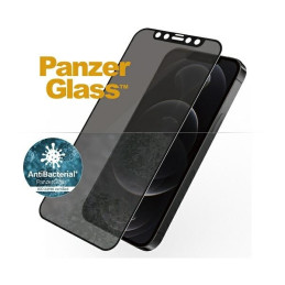 PanzerGlass E2E Super+ Microfracture antibakterinis privatumas grūdintas stiklas, skirtas iPhone 12/ 12 Pro – su juodu r...