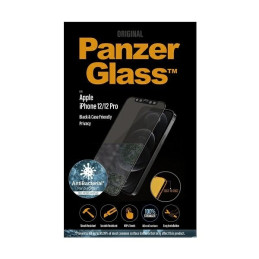 PanzerGlass E2E Super+ Microfracture antibakterinis privatumas grūdintas stiklas, skirtas iPhone 12/ 12 Pro – su juodu r...