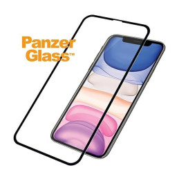 PanzerGlass E2E Super+ grūdintas stiklas, skirtas iPhone XR / 11 - su juodu rėmeliu