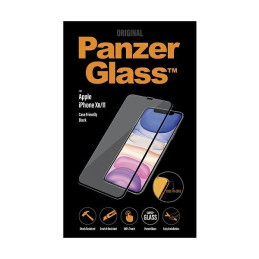 PanzerGlass E2E Super+ grūdintas stiklas, skirtas iPhone XR / 11 - su juodu rėmeliu