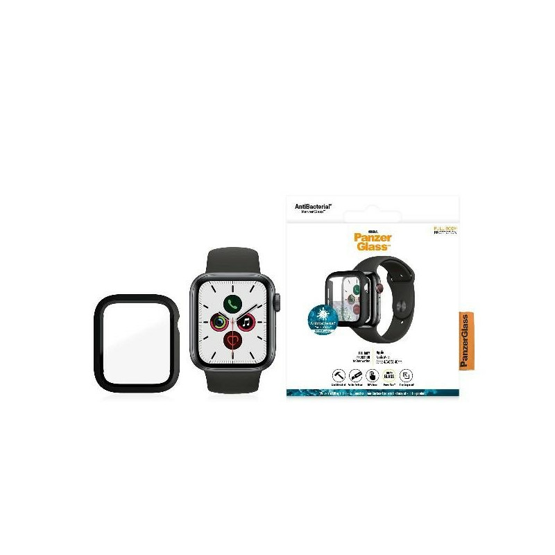 PanzerGlass viso korpuso dėklas, skirtas Apple Watch 4/ 5/ 6/ SE 40 mm – juodas