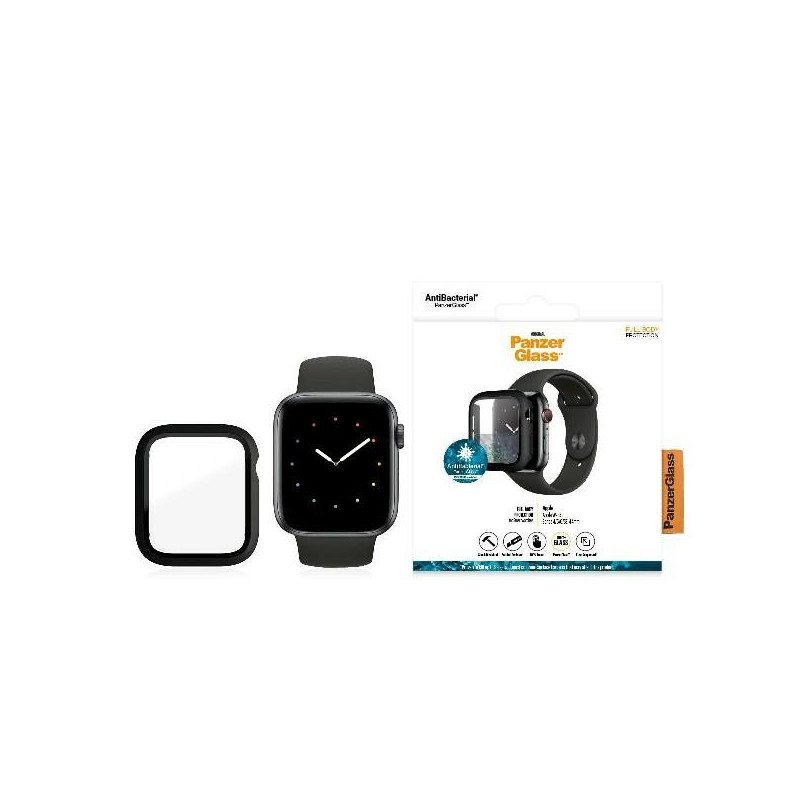 PanzerGlass viso korpuso dėklas, skirtas Apple Watch 4/ 5/ 6/ SE 44 mm – juodas