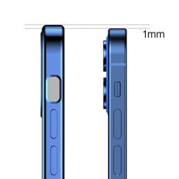Joyroom New Beauty Series itin plonas skaidrus dėklas su metaliniu rėmeliu, skirtas iPhone 12 Pro Black (JR-BP743)