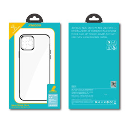 Joyroom New Beauty Series itin plonas skaidrus dėklas su metaliniu rėmeliu, skirtas iPhone 12 Pro Black (JR-BP743)