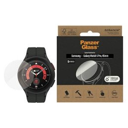 Antibakterinė PanzerGlass ekrano apsauga, skirta Samsung Galaxy Watch Classic 5 Pro 45 mm