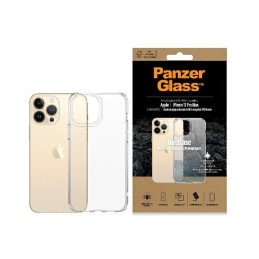 PanzerGlass HardCase antibakterinis karinio lygio sertifikuotas dėklas, skirtas iPhone 13 Pro Max - skaidrus