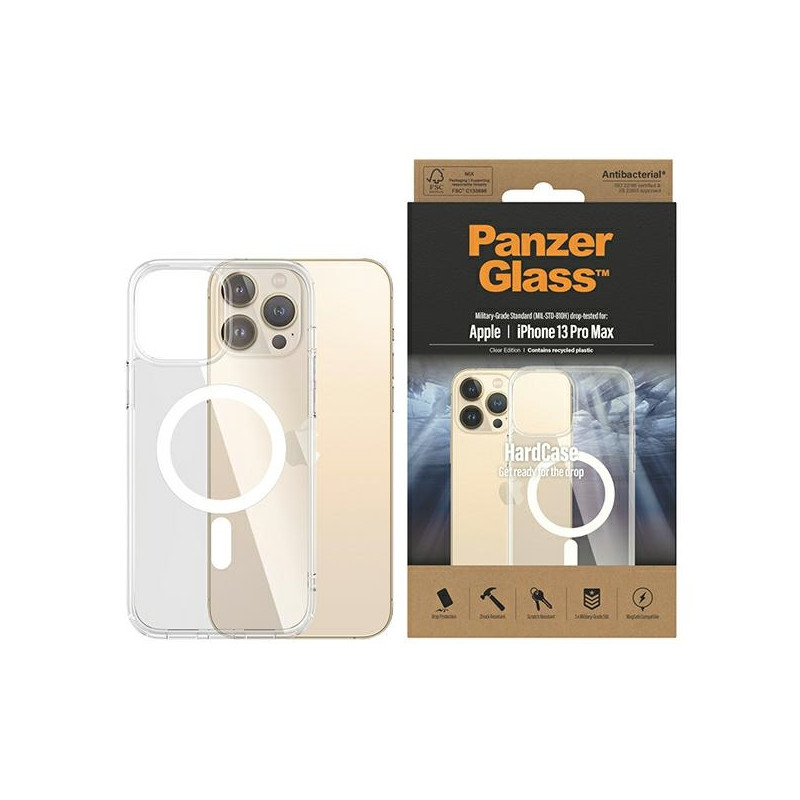 „PanzerGlass“ kietas dėklas su „MagSafe“ antibakteriniu karinio lygio sertifikuotu dėklu, skirtu „iPhone 13 Pro Max“ – s...