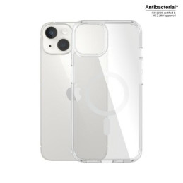 PanzerGlass kietas dėklas su MagSafe antibakteriniu karinio lygio sertifikuotu dėklu iPhone 14/ 15/ 13 – skaidrus