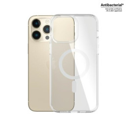 PanzerGlass kietas dėklas su MagSafe antibakteriniu karinio lygio sertifikuotu dėklu, skirtu iPhone 14 Pro Max – skaidru...