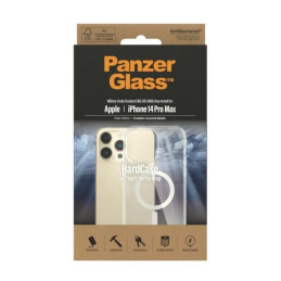 PanzerGlass kietas dėklas su MagSafe antibakteriniu karinio lygio sertifikuotu dėklu, skirtu iPhone 14 Pro Max – skaidru...