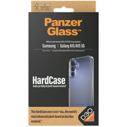 PanzerGlass HardCase dėklas su D3O® Bio ir karinio lygio sertifikatu, skirtas Samsung Galaxy A15 / A15 5G – skaidrus