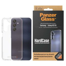 PanzerGlass kietas dėklas su D3O® Bio ir karinio lygio sertifikatu, skirtas Samsung Galaxy A25 5G – skaidrus