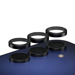 „PanzerGlass Hoops“ fotoaparato apsauga, skirta Samsung Galaxy A15 / A15 5G – su juodu rėmeliu