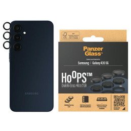 „PanzerGlass Hoops“ fotoaparato apsauga, skirta Samsung Galaxy A35 5G – su juodu rėmeliu