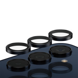 „PanzerGlass Hoops“ fotoaparato apsauga, skirta Samsung Galaxy A35 5G – su juodu rėmeliu