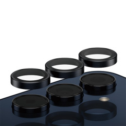 „PanzerGlass Hoops“ fotoaparato apsauga, skirta Samsung Galaxy A55 5G – su juodu rėmeliu