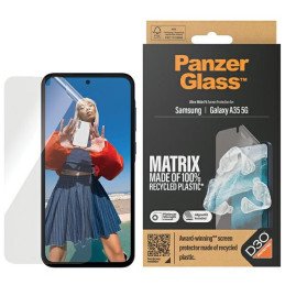 PanzerGlass Matrix Ultra-Wide Fit folija su padėties nustatymo reguliatoriumi, skirta Samsung Galaxy A35 5G