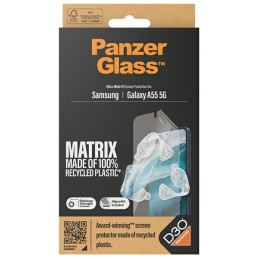 PanzerGlass Matrix Ultra-Wide Fit folija su padėties nustatymo reguliatoriumi, skirta Samsung Galaxy A55 5G