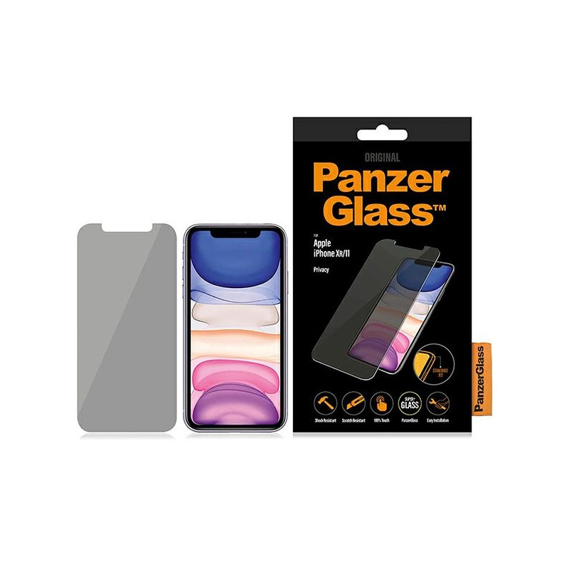 PanzerGlass Standard Fit grūdintas stiklas privatizuotas iPhone XR/ 11