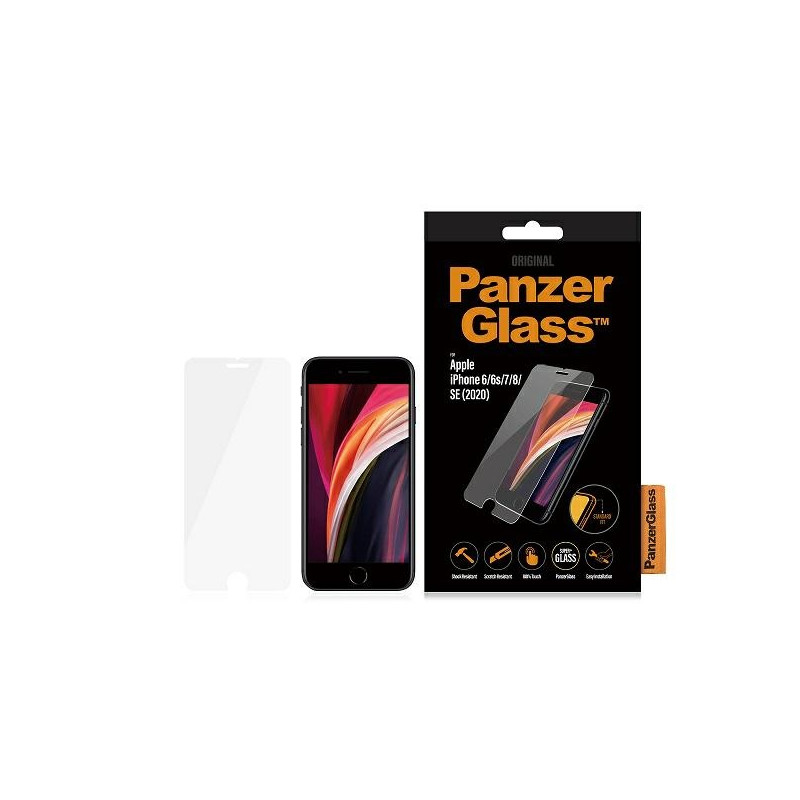 PanzerGlass Standard Super+ grūdintas stiklas, skirtas iPhone 6 / 6s / 7 / 8 / SE 2020 / SE 2022