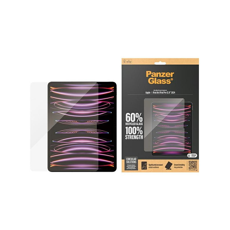 PanzerGlass Ultra-Wide Fit grūdintas stiklas, skirtas iPad Air 12,9" 2024 / iPad Pro 2024 12,9"