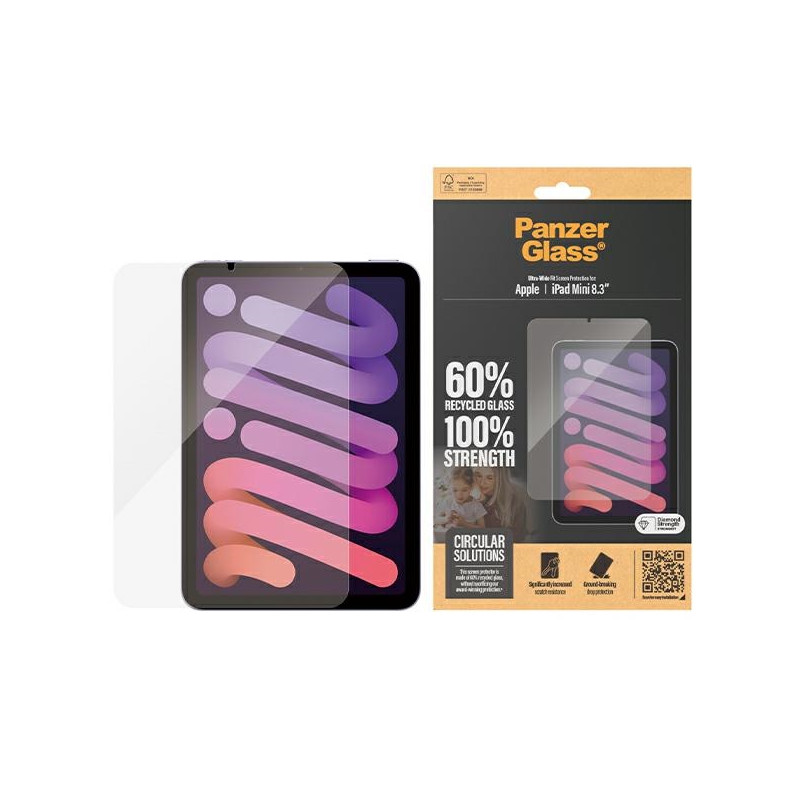 PanzerGlass Ultra-Wide Fit grūdintas stiklas, skirtas iPad mini 8.3" 2024